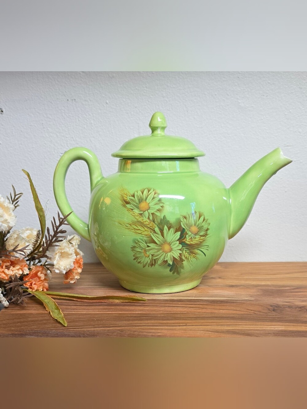 Vintage Green Teapot
